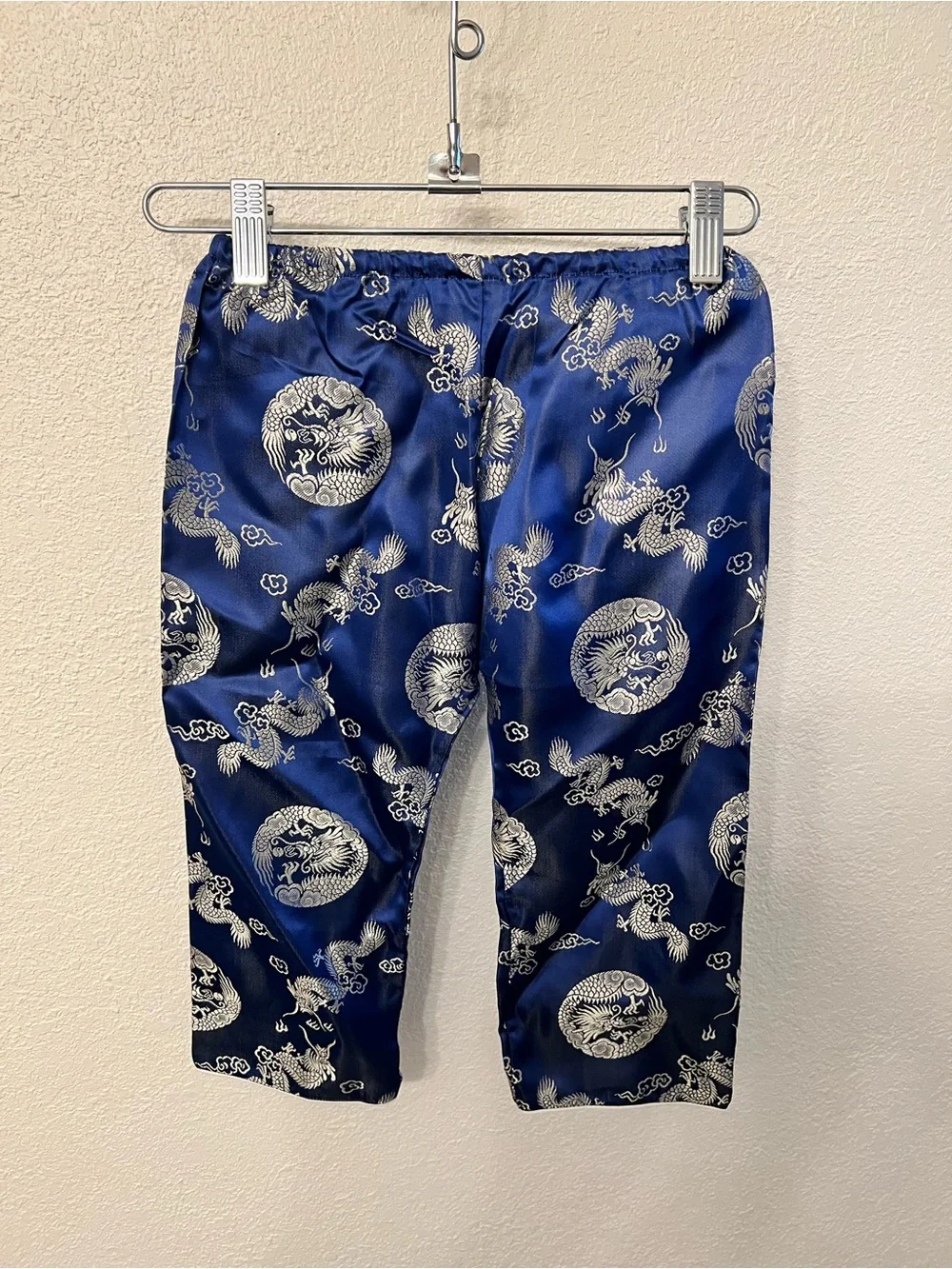 Blue Dragon Satin Kids Pajama Set (Size 24)